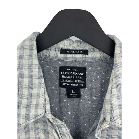 Lucky Brand Black Label Men's California Fit Snap Button Up - Size L - Picture 10 of 10